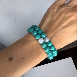 Turquoise hand crafted beaded bracelet